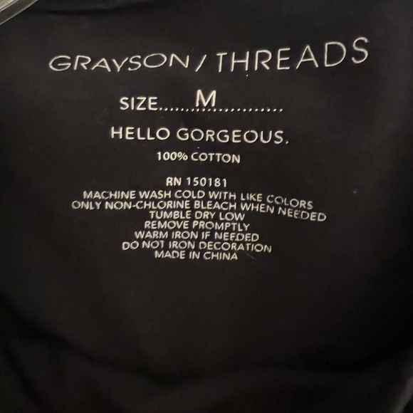 90’s Feels Crop Top Black. Grayson Threads Size Medium. Worn once - Picture 3 of 4